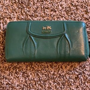 Turquoise coach wallet